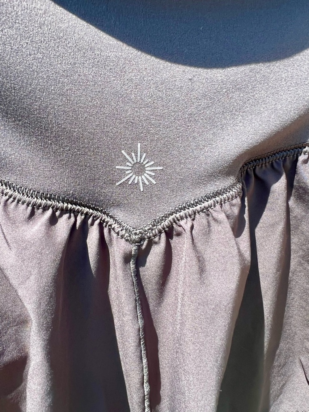 NWOT Aerie Offline Real Good Shorts Flowy Athletic double-layer Charcoal Grey M - Picture 4 of 4
